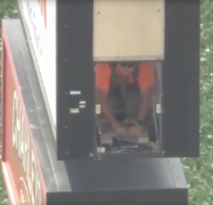 Maintenance Worker Rescued After Being Stranded 130 Feet High in Gas Station Sign for Six Hours