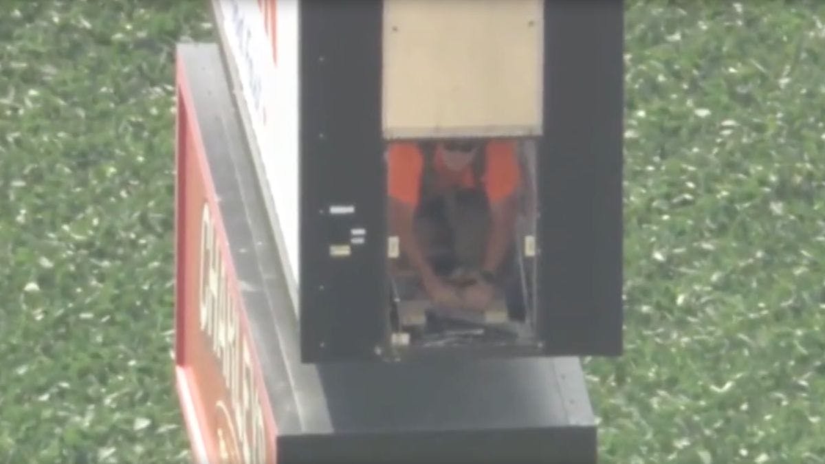 Maintenance Worker Rescued After Being Stranded 130 Feet High in Gas Station Sign for Six Hours