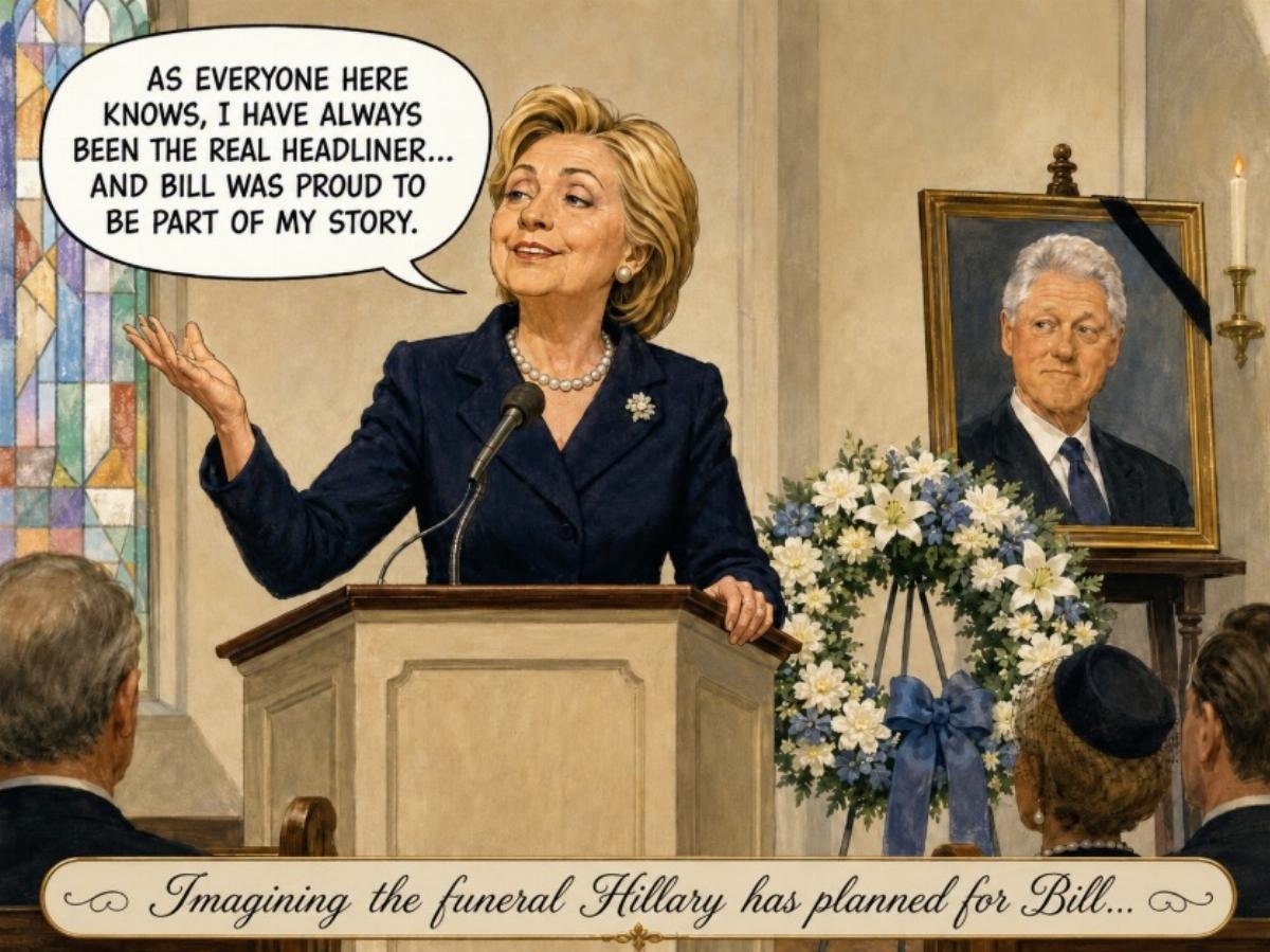 Hillary Clinton reportedly planning Bill's funeral—with herself as the star