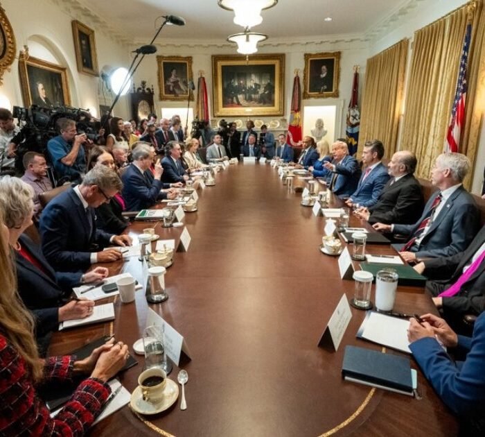 Trump Holds First Camp David Cabinet Meeting of Second Term as Iran Strikes Resume