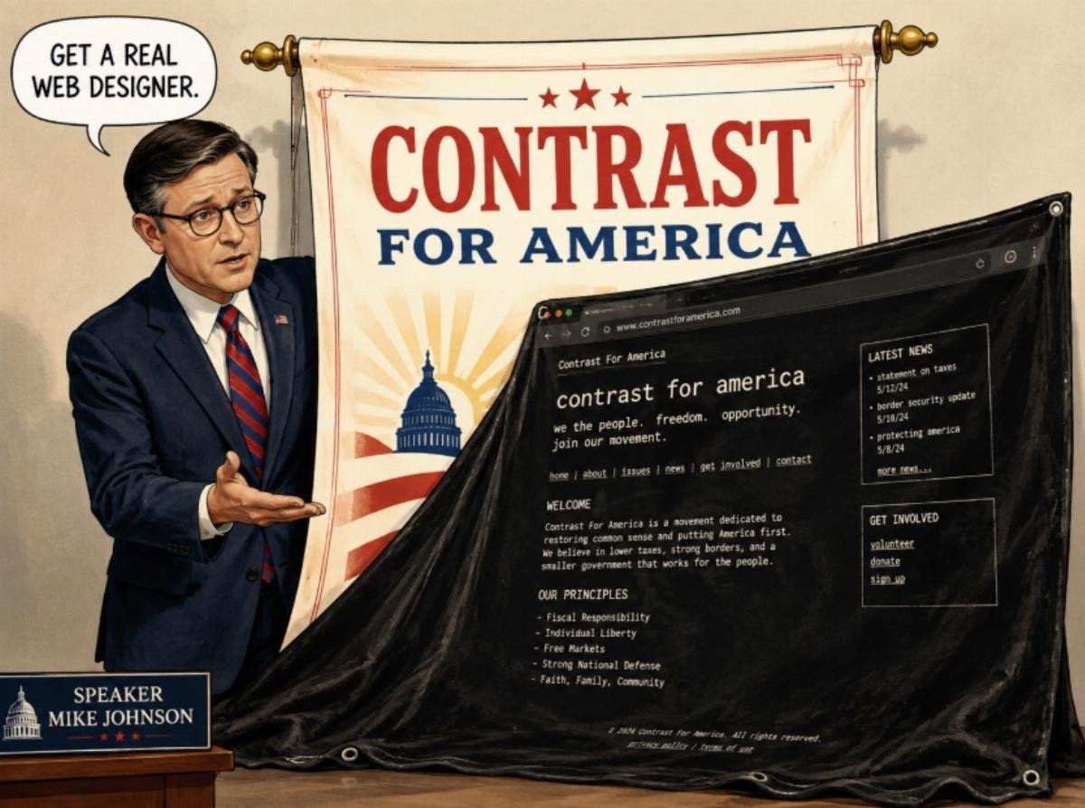 Gingrich backs Johnson's 'Contrast for America'—but the rollout is a flop