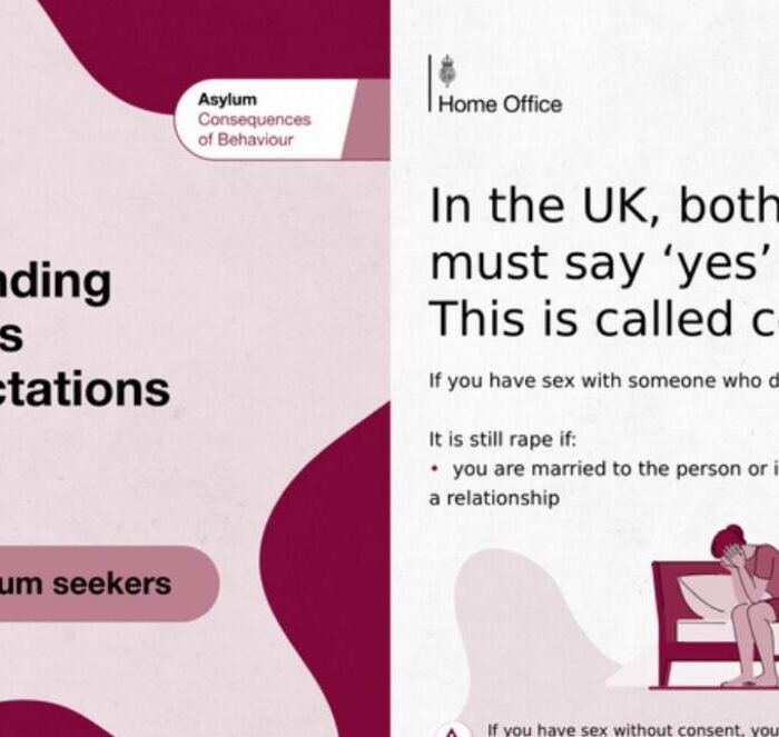 U.K. poster tells asylum seekers not to rape children or mutilate genitals