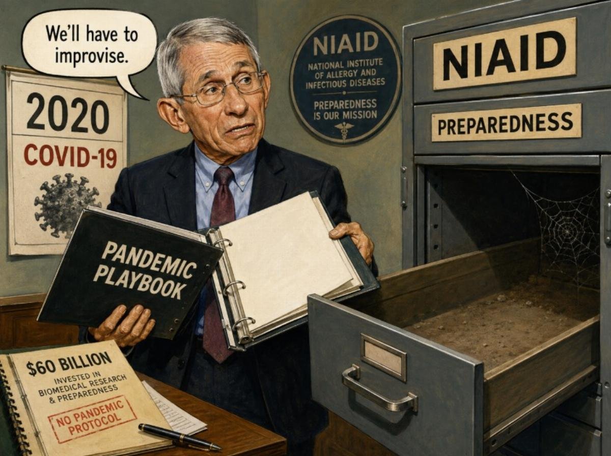Fauci and the $60 Billion Pandemic Playbook That Wasn't