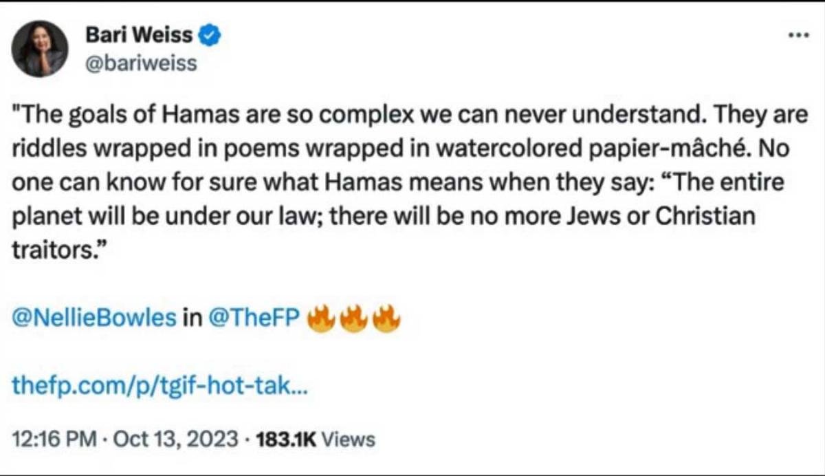 American Thinker Essay Argues 'Palestinians' Are Stateless Because No Nation Can Grow on a 'Poisonous Stalk'