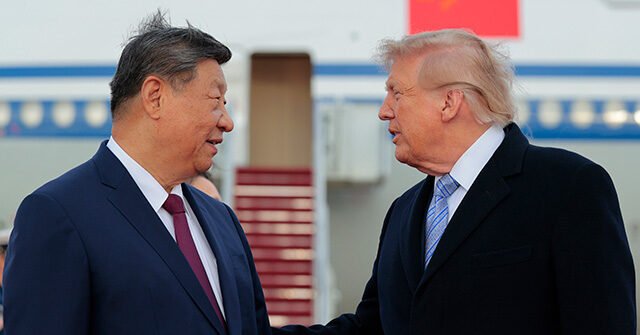 Trump Meets Xi on Joint Base Andrews Tarmac in Rare Personal Welcome