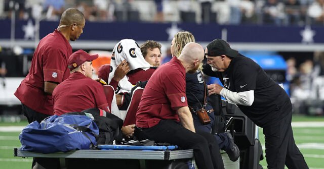 Tom Brady Caught Swearing on Live TV After Jayden Daniels Suffers Gruesome Elbow Injury