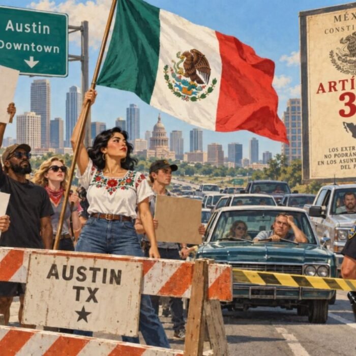 Mexico's Article 33 Bans Foreigners From Politics. So Why Are Protesters Waving Mexico's Flag in Austin?