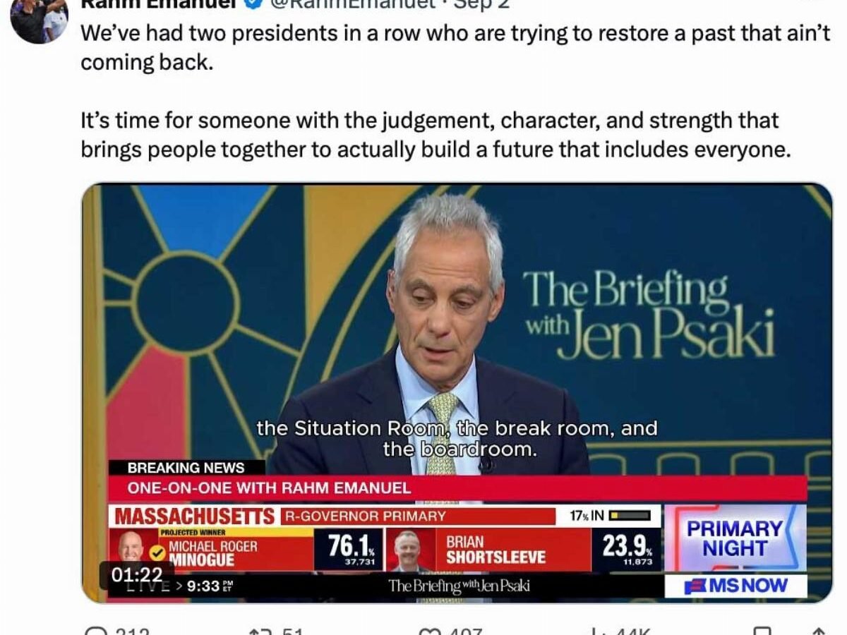 Rahm Emanuel's Op-Ed Blitz Sparks Debate: Run for Whom, Exactly?