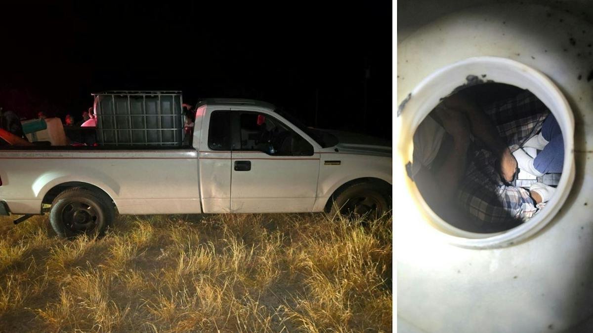 Smugglers Sealed 4 Migrants Inside a Water Tank in a Pickup Truck at the Texas Border, Border Patrol Says