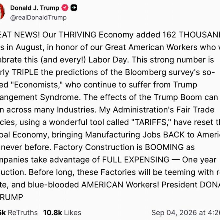 Manufacturing Leads the Way: Labor Day Jobs Report Shows 162K Gain