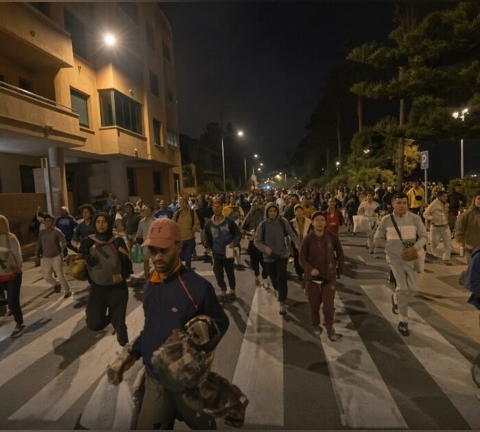Spanish Police Fire Warning Shots as Thousands of Migrants Stampede for 1,700 Spots in Ceuta Port Camp
