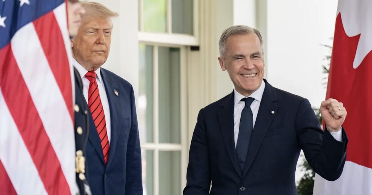 Trump Trolls Canada's Carney as 'Governor' in New Hockey Meme — But Says He's 'Really Not Trolling' on Statehood