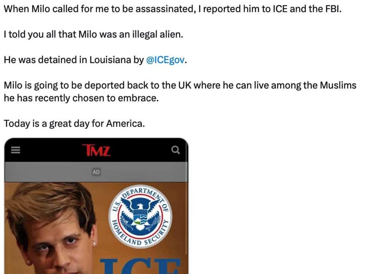 Milo Yiannopoulos Deported After Overstaying Visa — and His Own Immigration Guffaws Came Back to Bite