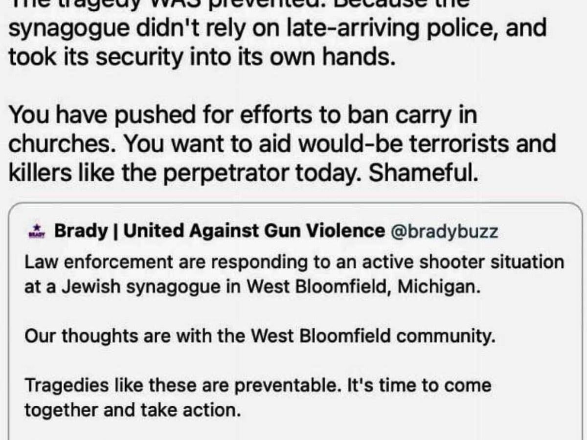 DOJ Sues Montgomery County, Maryland Over 100-Yard Gun Exclusion Zones Around Synagogues