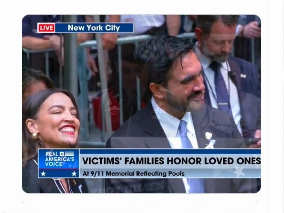 Mamdani and AOC Caught Laughing at 9/11 Memorial as Victims' Names Read