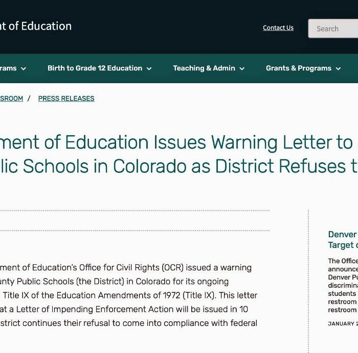 Jeffco Schools Faces Title IX Fight as OCR Flags 61 Male Roster Spots on Girls' Teams
